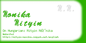 monika mityin business card